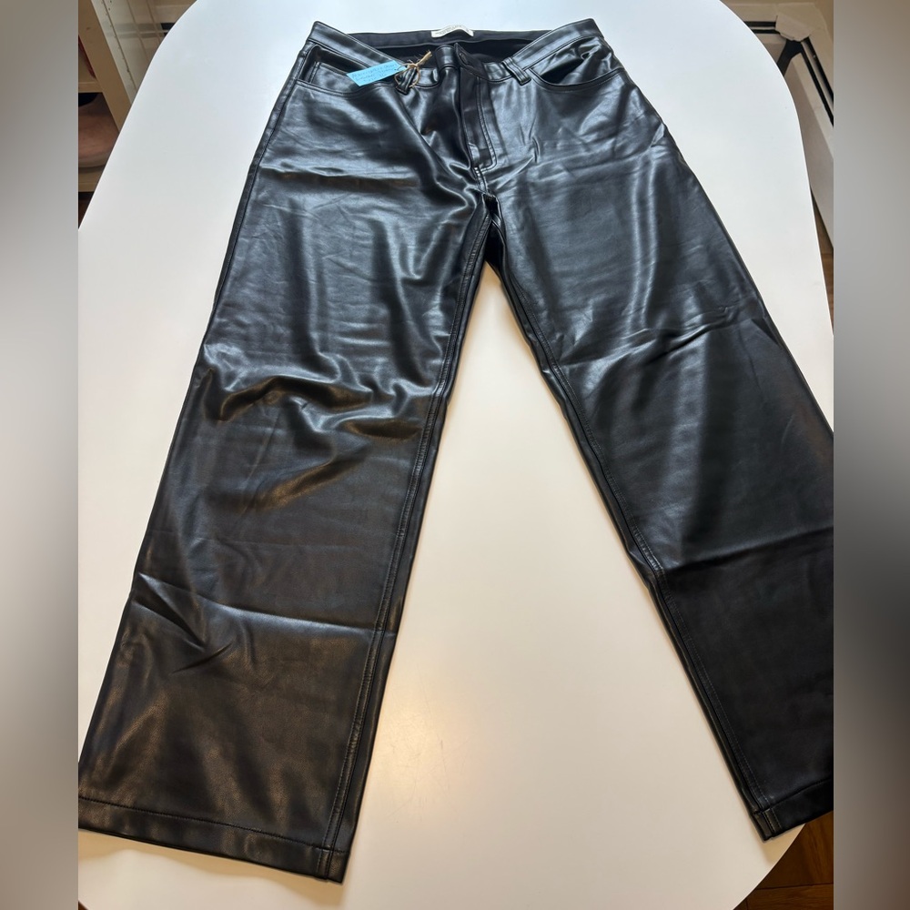 Abercrombie vegan leather pants- Classic Straight Fit